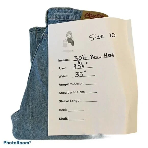 Women's Coca-Cola Jean’s Size 10 Vintage. Bedazzled pocket and pant leg - Picture 3 of 9